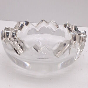 Vintage Rosenthal Crystal Egg Ashtray Bowl Trinket Dish 5" - Minor Chips